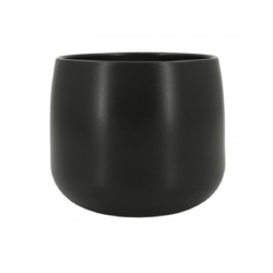 Vaso Cerâmica Bretagne Preto Fosco 15Cm - Ts Brasil Para Jardim
