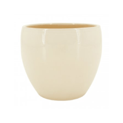 Vaso Cerâmica Lorance Marfim 15Cm Para Jardim