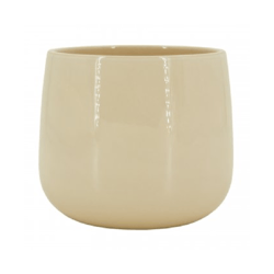 Vaso Cerâmica Ts Brasil 15Cm Marfim Bretagne Para Jardim