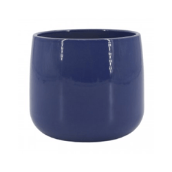 Vaso Cerâmica Ts Brasil Azul 15Cm Bretagne Para Jardim
