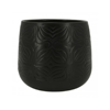 Vaso Cerâmica Ts Brasil Preto Fosco 15Cm Para Jardim