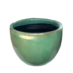 Vaso Cerâmica Verde Jade - Tupã Nº 02