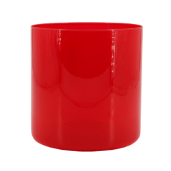 Vaso Cilíndrico De Vidro Ts Brasil Vermelho - Único Para Jardim