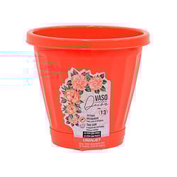 Vaso Com Prato Uninjet Coral - Tamanho 13