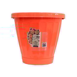 Vaso Com Prato Uninjet Coral Tamanho 35 Para Jardim