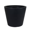 Vaso Cone Baixo Riscatto Preto - 30 Cm