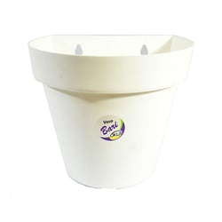 Vaso De Parede Okla Bari Branco Tamanho 2 Para Jardim