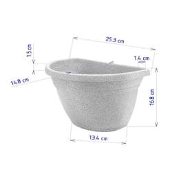 Vaso De Parede Vicenza Granito Único - 1 Unidade