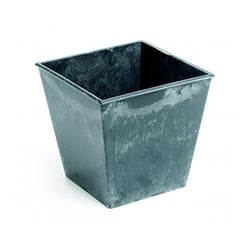 Vaso Decorativo Atlanta Quadrado Chumbo - Cachepot Floral
