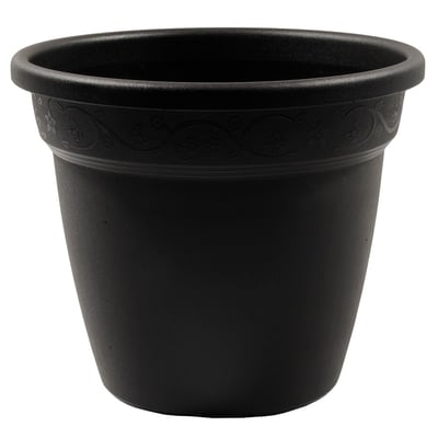 Vaso Decorativo Desli Vicenza Preto 13Cm Para Jardim - 13 Centímetros