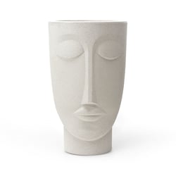 Vaso Decorativo Faces Nutriplan Cor Cimento