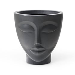 Vaso Decorativo Faces Nutriplan Preto Para Ambientes