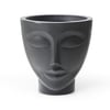 Vaso Decorativo Faces Nutriplan Preto Para Ambientes