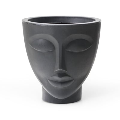 Vaso Decorativo Faces Nutriplan Preto Para Ambientes