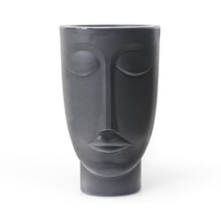 Vaso Decorativo Nutriplan Faces Homem Preto Para Jardim