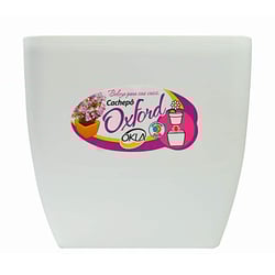 Vaso Decorativo Oxford Quadrado Branco 3 Litros - 1 Unidade