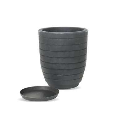 Vaso Decorativo Vasart Relevo Antique Preto - 30 Centímetros