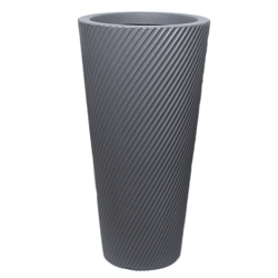 Vaso Decorativo Vite Pilao Cinza 28,5Cm Para Jardim