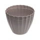Vaso Evo Plissado Cinza Petra G Para Jardim - Tamanho G - Tamanho G