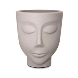 Vaso Faces Menino Nutriplan Cor Cimento Para Jardim