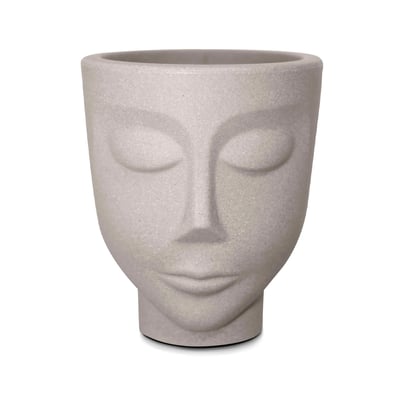 Vaso Faces Menino Nutriplan Cor Cimento Para Jardim