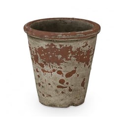 Vaso Floral Atlanta Terracota Bege Redondo Para Jardim