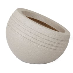 Vaso Inclinato Jateado Calcário - 23Cm