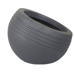 Vaso Inclinato Jateado Chumbo 23Cm - 1 Unidade