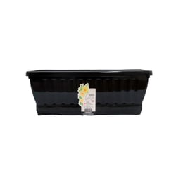 Vaso Jardineira Uninjet Com Prato Preto - Tamanho 35