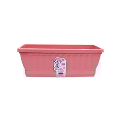 Vaso Jardineira Uninjet Rosa Com Prato Para Jardim
