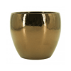 Vaso Lorance Cerâmica Ouro 15Cm Para Jardim