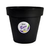 Vaso Okla Bari Preto 700Ml Para Jardim - 700 Mililitros