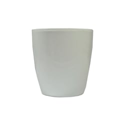 Vaso Okla Oxford Branco Para Jardim