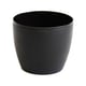 Vaso Okla Oxford Redondo Baixo Preto 700Ml Para Jardim - 700 Mililitros - 700 Mililitros