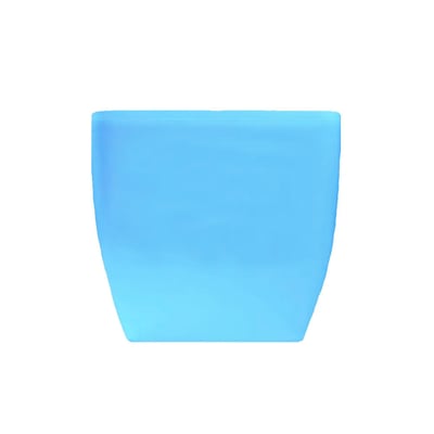 Vaso Oxford Quadrado Fg Import Azul Vintage 9 Cm