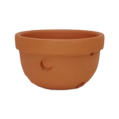Vaso Para Orquídeas Boa Nova Cerâmica Natural Tamanho P