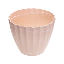 Vaso Plissado Evo Marfim Para Jardim