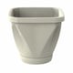 Vaso Quadrado Uninjet Com Prato Palha - Jardim - Tamanho 13 - Tamanho 13