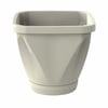 Vaso Quadrado Uninjet Com Prato Palha - Tamanho 17 Para Jardim
