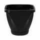 Vaso Quadrado Uninjet Preto 22 - Com Prato - Tamanho 22 - Tamanho 22