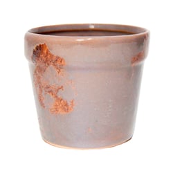 Vaso Redondo Atlanta Cerâmica Beringela Para Jardim