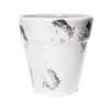 Vaso Redondo Atlanta Cerâmica Branco Para Jardim