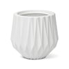 Vaso Redondo Terraza Origami Branco - 22Cm Para Jardim