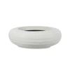 Vaso Relevo Bowl Vasart 23Cm Branco Para Jardim - 23 Centímetros