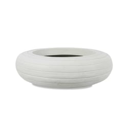 Vaso Relevo Bowl Vasart Branco 35Cm Para Jardim - 35 Centímetros