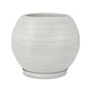 Vaso Relevo Esfera Antique Vasart Branco 48Cm Para Jardim - 48 Centímetros