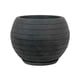 Vaso Relevo Esfera Vasart 44Cm Preto Para Jardim - 44 Centímetros - 44 Centímetros