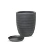 Vaso Relevo Vasart 24Cm Antique Preto Para Jardim - 24 Centímetros