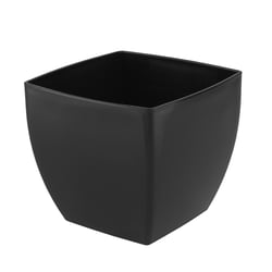 Vaso Siena Preto Vasart 14Cm Para Jardim - 14 Centímetros