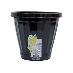 Vaso Uninjet Com Prato Preto 22 - Jardim - Tamanho 22